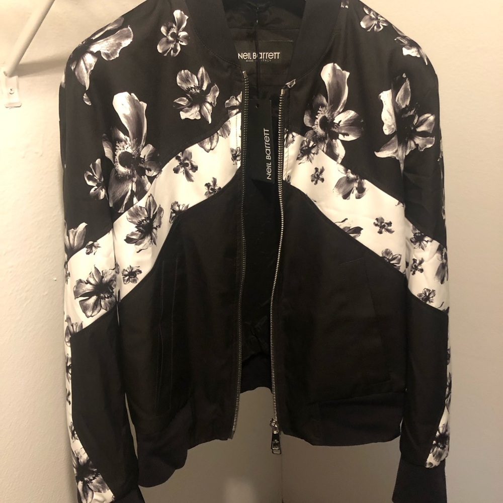 Neil Barrett Floral Designer Bomber Jacket (Balenciaga, Supreme, Y-3, Gucci)